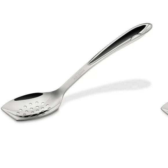 All-Clad Cook & Serve Stainless Steel 9.5" Slotted Spoon - Picture 2 of 8